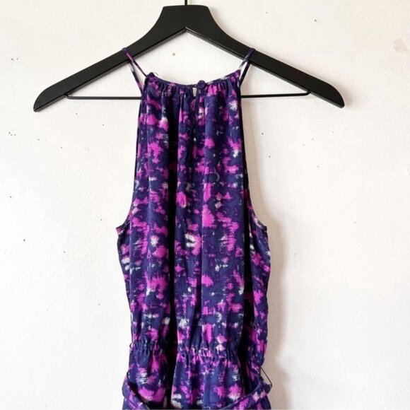 Rebecca Taylor Purple Silk Halter Dress Size 2 - Picture 7 of 8